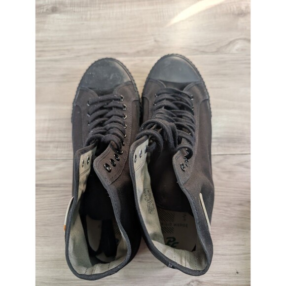 PF Flyers Sandlot Black Canvas Center Hi High Top Sneakers Shoes Mens Size 14 - Picture 8 of 13